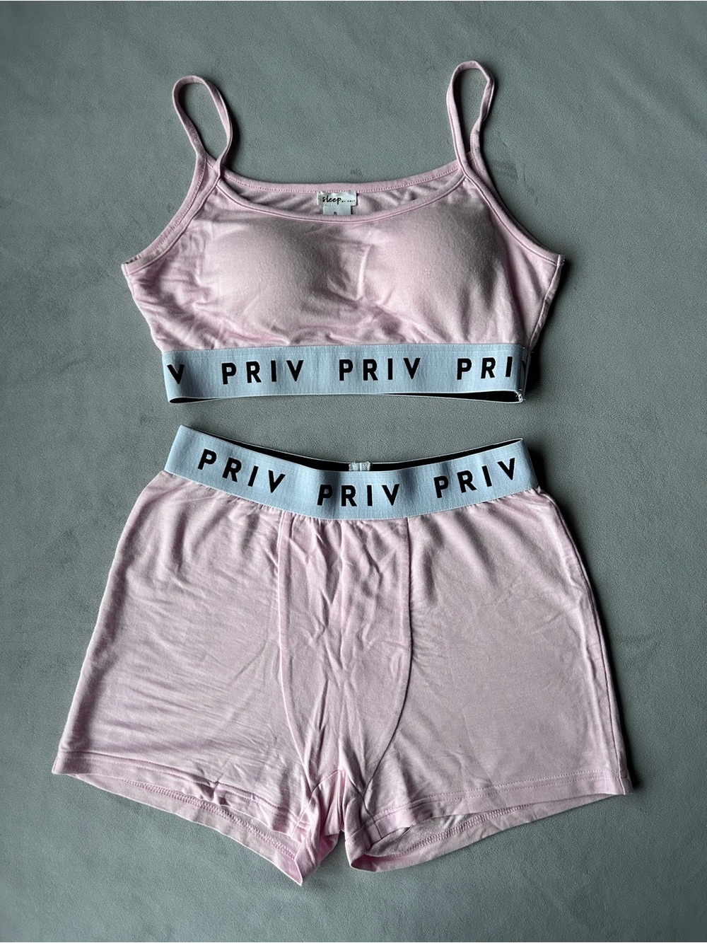 PRIV ~ Sweet Cheeks Intimates Set ~ Pink ~ Women’s Size Small